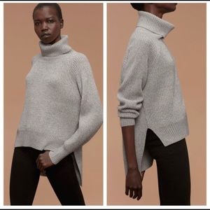 Aritzia Wilfred Free Lin Turtleneck sweater | Grey | Small